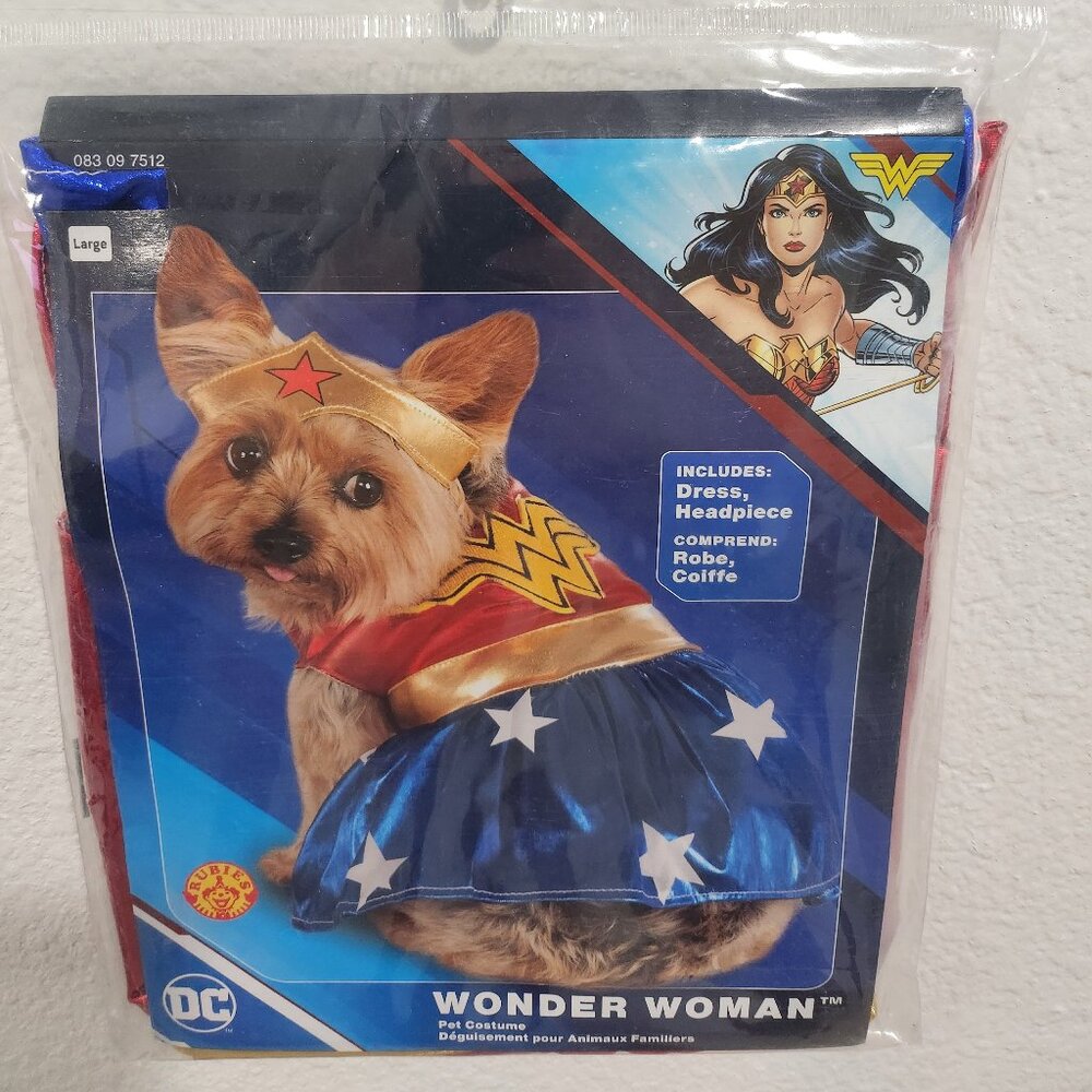 Wonder Woman Pet Costume Size L